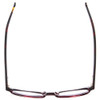 Top View of Eyebobs Low Hanging Fruit Designer Reading Glasses Red Grey Glitter Marble 50 mm