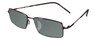 Profile View of Porsche Design P8197-D-54 Designer Polarized Reading Sunglasses with Custom Cut Powered Smoke Grey Lenses in Satin Purple Unisex Rectangle Full Rim Titanium 54 mm