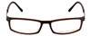 Front View of Porsche Design P8240-C-54 Designer Single Vision Prescription Rx Eyeglasses in Matte Dark Brown Gun Metal Unisex Rectangle Full Rim Titanium 54 mm