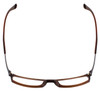 Top View of Porsche Design P8240-C-54 Designer Single Vision Prescription Rx Eyeglasses in Matte Dark Brown Gun Metal Unisex Rectangle Full Rim Titanium 54 mm