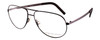 Profile View of Porsche Design P8280-A-59 Designer Reading Eye Glasses with Custom Cut Powered Lenses in Black Gun Metal Unisex Aviator Full Rim Titanium 59 mm