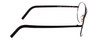 Side View of Porsche Design P8280-A-59 Designer Reading Eye Glasses with Custom Cut Powered Lenses in Black Gun Metal Unisex Aviator Full Rim Titanium 59 mm