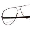 Close Up View of Porsche Design P8280-A-59 Designer Reading Eye Glasses with Custom Cut Powered Lenses in Black Gun Metal Unisex Aviator Full Rim Titanium 59 mm