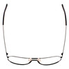 Top View of Porsche Design P8280-A-59 Designer Reading Eye Glasses with Custom Cut Powered Lenses in Black Gun Metal Unisex Aviator Full Rim Titanium 59 mm