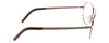 Side View of Porsche Design P8280-B-59mm Titanium Aviator Reading Glasses in Gun Metal Silver