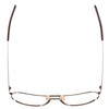 Top View of Porsche Design P8280-B-59mm Titanium Aviator Reading Glasses in Gun Metal Silver