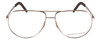 Front View of Porsche Design P8280-B-59 Designer Reading Eye Glasses with Custom Cut Powered Lenses in Gun Metal Grey Silver Unisex Aviator Full Rim Titanium 59 mm