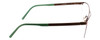 Side View of Porsche Design P8256-A-55 Designer Progressive Lens Prescription Rx Eyeglasses in Satin Chocolate Brown Green Unisex Square Full Rim Titanium 55 mm
