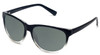 Profile View of Coyote BP-18 Designer Polarized Sunglasses with Custom Cut Smoke Grey Lenses in Black Crystal Fade Unisex Oval Full Rim Acetate 52 mm