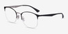 Profile View of Ray-Ban RX6422-3001 Semi-Rimless Reading Glasses Tortoise Havana Brown Gold 51mm