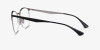 Side View of Ray-Ban RX6422-3001 Designer Reading Eye Glasses with Custom Cut Powered Lenses in Tortoise Havana Brown Gold Unisex Oval Semi-Rimless Metal 51 mm