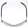 Top View of Celine SC1093-579 Unisex Rimless Sunglasses Silver Black/Grey Flash Mirror 60 mm