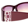Close Up View of Celine SC1533-V56 Unisex Sunglasses in Silver Red w/ Violet Purple Gradient 65mm