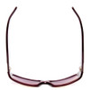 Top View of Celine SC1533-V56 Unisex Sunglasses in Silver Red w/ Violet Purple Gradient 65mm