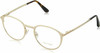 Profile View of Tom Ford TF5476-28E Round Designer Reading Glasses Shiny Rose Gold&Tortoise 50mm