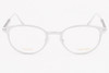 Front View of Tom Ford TF5482-018 Round Full Rim Designer Reading Glasses in Silver Blue 50 mm