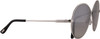 Side View of Tom Ford TF564-18C Rania Round Sunglasses Rhodium Silver/Grey Smoke Mirror 64 mm