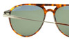 Top View of Tom Ford TF587-54N Carlo Aviator Sunglasses Red Tortoise Brown & Green Grey 58mm