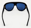 Top View of Tom Ford TF589-01V Felix Unisex Round Full Rim Sunglasses Shiny Black/Blue 59 mm