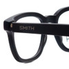Close Up View of Smith Optics UPTAKE Designer Single Vision Prescription Rx Eyeglasses in Gloss Black Unisex Cateye Full Rim Acetate 48 mm