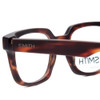 Close Up View of Smith Optics CASHOUT Designer Reading Eye Glasses with Custom Cut Powered Lenses in Dark Havana Tortoise Brown Gold Unisex Cateye Full Rim Acetate 49 mm