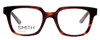 Front View of Smith Optics CASHOUT Designer Reading Eye Glasses with Custom Cut Powered Lenses in Dark Havana Tortoise Brown Gold Unisex Cateye Full Rim Acetate 49 mm