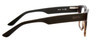 Side View of Smith Optics WORKSHOP Designer Blue Light Blocking Eyeglasses in Matte Olive Green Brown Gold Tortoise Fade Unisex Classic Full Rim Acetate 53 mm