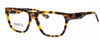 Profile View of Smith Optics FREQUENCY Designer Bi-Focal Prescription Rx Eyeglasses in Yellow Havana Tokyo Tortoise Brown Gold Unisex Oversized Full Rim Acetate 55 mm