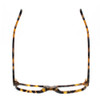 Top View of Smith Optics FREQUENCY Designer Bi-Focal Prescription Rx Eyeglasses in Yellow Havana Tokyo Tortoise Brown Gold Unisex Oversized Full Rim Acetate 55 mm