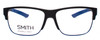 Front View of Smith Optics OUTSIDER Designer Progressive Lens Prescription Rx Eyeglasses in Matte Black Blue Mens Classic Full Rim Stainless Steel 55 mm