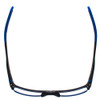 Top View of Smith Optics OUTSIDER Designer Progressive Lens Prescription Rx Eyeglasses in Matte Black Blue Mens Classic Full Rim Stainless Steel 55 mm
