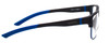 Side View of Smith Optics OUTSIDER Designer Progressive Lens Blue Light Blocking Eyeglasses in Matte Black Blue Mens Classic Full Rim Stainless Steel 55 mm