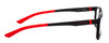 Side View of Smith Optic CLOCKWORK Rectangle Designer Reading Glasses in Matte Black Red 55mm