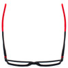 Top View of Smith Optic CLOCKWORK Rectangle Designer Reading Glasses in Matte Black Red 55mm
