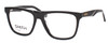 Profile View of Smith Optics DOMINION Designer Bi-Focal Prescription Rx Eyeglasses in Gravy Dark Grey Unisex Square Full Rim Acetate 54 mm