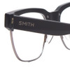 Close Up View of Smith Optics COASTER Designer Progressive Lens Prescription Rx Eyeglasses in Matte Black Unisex Cateye Full Rim Stainless Steel 53 mm