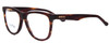 Profile View of Smith BOWLINE Cateye Designer Reading Glasses in Havana Tortoise Brown Gold 54mm