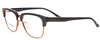 Profile View of Smith Optics REWIRE Designer Blue Light Blocking Eyeglasses in Matte Dark Grey Brown Unisex Cateye Full Rim Stainless Steel 54 mm