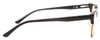Side View of Smith Optics REWIRE Designer Blue Light Blocking Eyeglasses in Matte Dark Grey Brown Unisex Cateye Full Rim Stainless Steel 54 mm