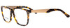 Profile View of Smith Optics LOWDOWN STEEL Designer Reading Eye Glasses with Custom Cut Powered Lenses in Havana Tokyo Tortoise Brown Gold Unisex Square Full Rim Acetate 56 mm