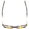 Top View of Smith Optics LOWDOWN STEEL Designer Reading Eye Glasses with Custom Cut Powered Lenses in Havana Tokyo Tortoise Brown Gold Unisex Square Full Rim Acetate 56 mm