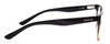 Side View of Smith Optics CHASER Designer Single Vision Prescription Rx Eyeglasses in Black Peach Crystal Fade Unisex Cateye Full Rim Acetate 51 mm