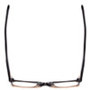 Top View of Smith Optics CHASER Designer Single Vision Prescription Rx Eyeglasses in Black Peach Crystal Fade Unisex Cateye Full Rim Acetate 51 mm