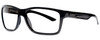 Profile View of Smith Optics DRAKE Designer Reading Eye Glasses with Custom Cut Powered Lenses in Gloss Black Unisex Classic Full Rim Acetate 61 mm