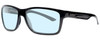 Profile View of Smith Optics DRAKE Designer Blue Light Blocking Eyeglasses in Gloss Black Unisex Classic Full Rim Acetate 61 mm
