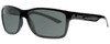 Profile View of Smith Optics DRAKE Designer Polarized Sunglasses with Custom Cut Smoke Grey Lenses in Gloss Black Unisex Classic Full Rim Acetate 61 mm