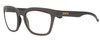 Profile View of Smith Optics FOUNDER SLIM Designer Reading Eye Glasses with Custom Cut Powered Lenses in Matte Gravy Dark Grey Unisex Round Full Rim Acetate 53 mm