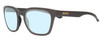 Profile View of Smith Optics FOUNDER SLIM Designer Blue Light Blocking Eyeglasses in Matte Gravy Dark Grey Unisex Round Full Rim Acetate 53 mm