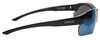 Side View of Smith Optics ENVOY MAX Unisex .5-Rimless Sunglasses Gloss Black/Blue Mirror 71mm