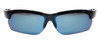 Front View of Smith Optics ENVOY MAX Unisex .5-Rimless Sunglasses Gloss Black/Blue Mirror 71mm